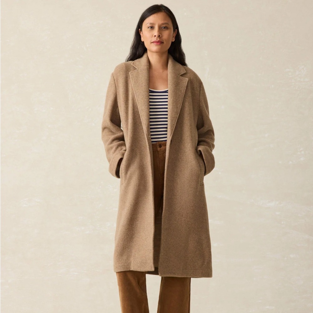 Faherty Tan Women's Trench Coat